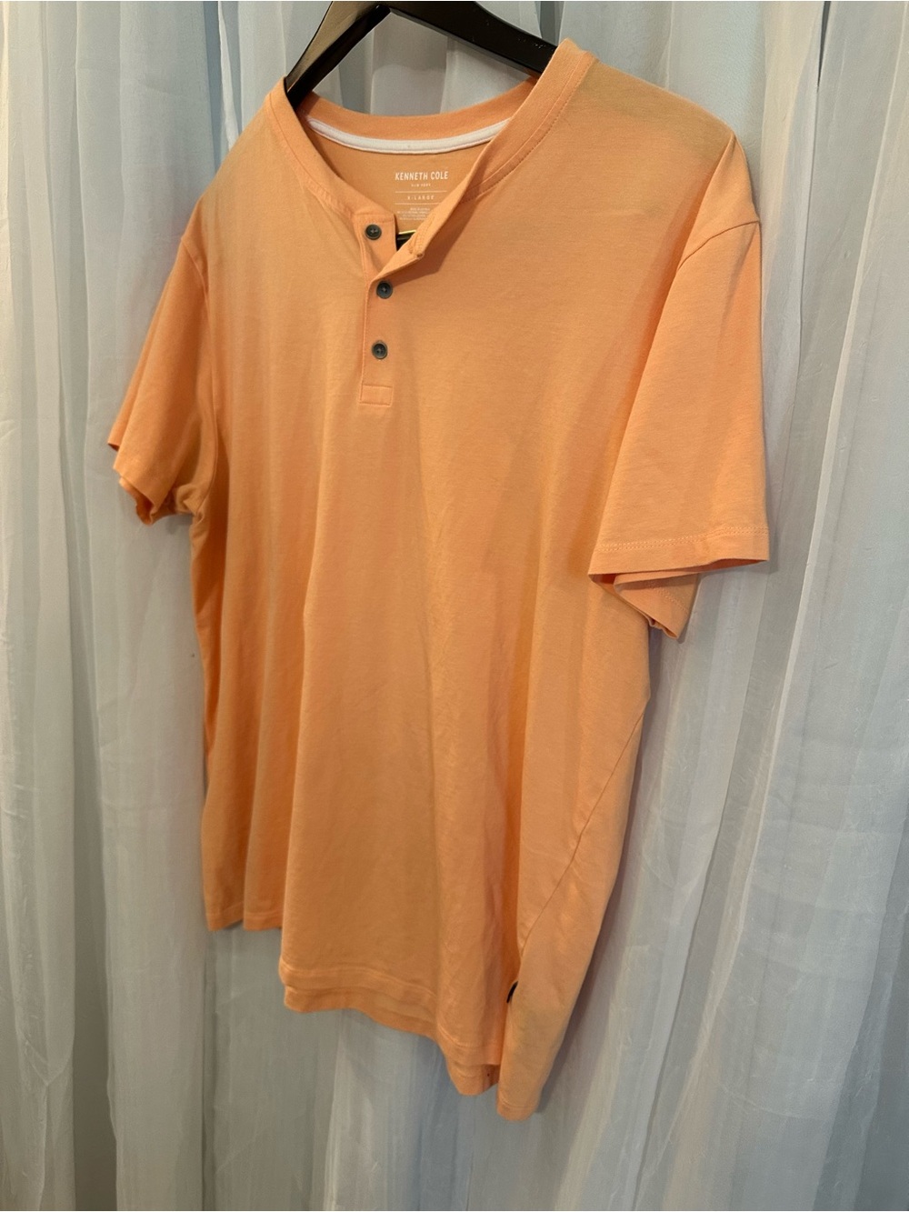 Kenneth Cole Men's Crewneck T-Shirt in Soft Peach